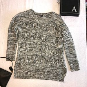Adorable Black White Grey Sweater Express XS